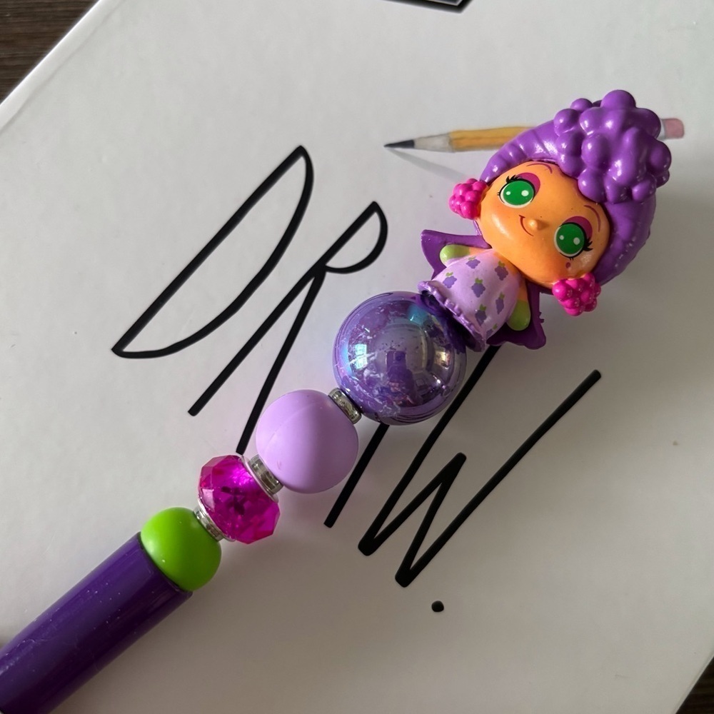 Strawberry Shortcake: Sour Grapes handmade beaded pen